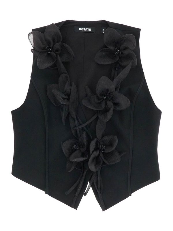 Flower Appliqué Vest