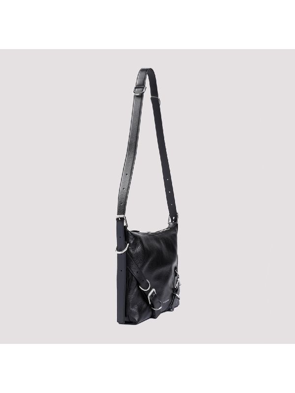 Voyou Logo Leather Crossbody
  Bag