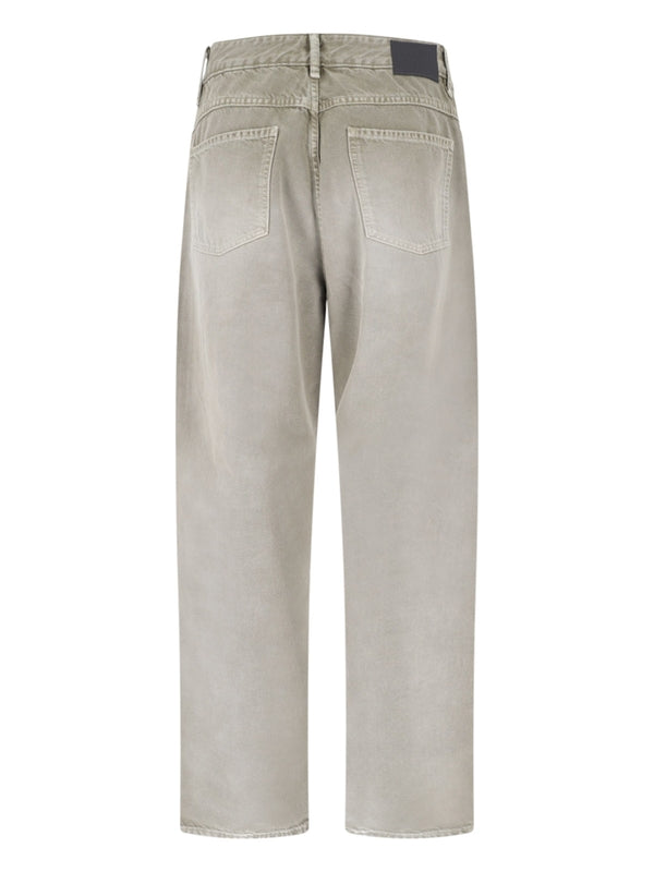 Straight Cotton Denim Pants
