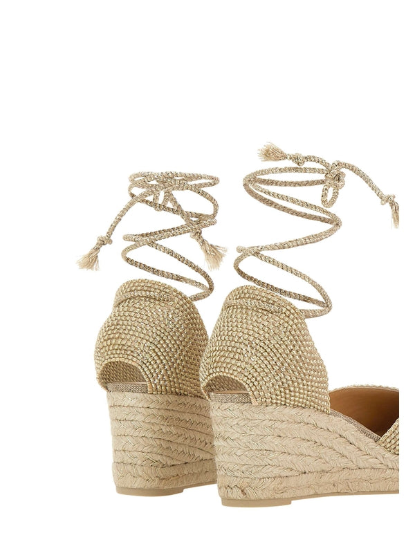Castañer Beige Wedge Sandals