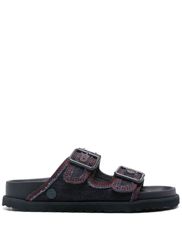 Arizona Buckle Detail Denim Sandals