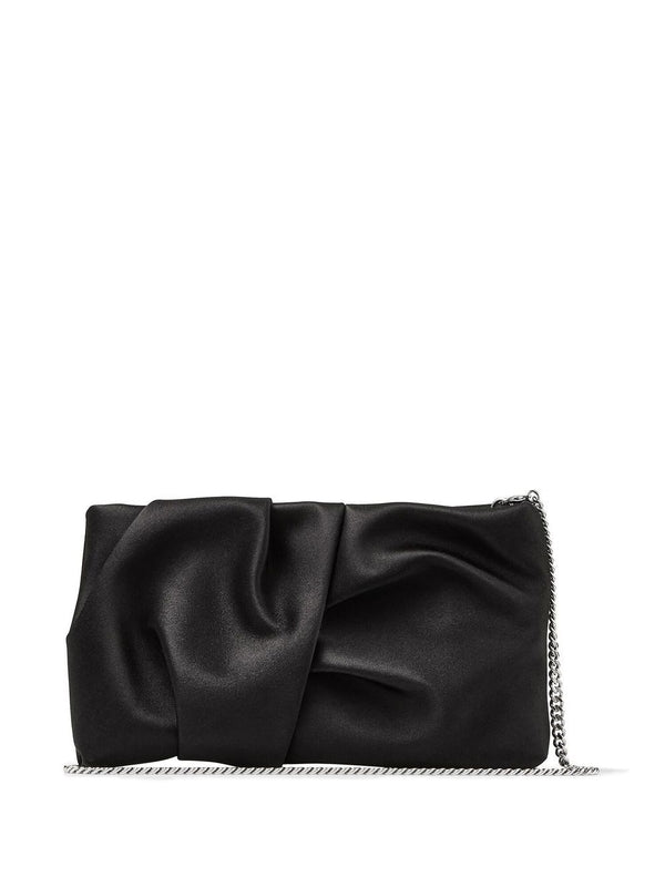 Bonny Satin Draped Chain Shoulder Bag