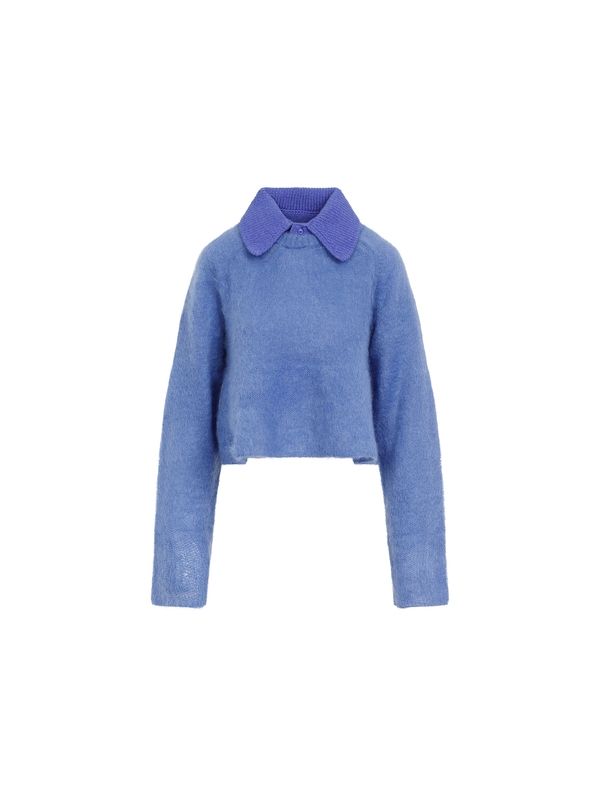 LOEWE - Collar Mohair Blend Knit - Jente