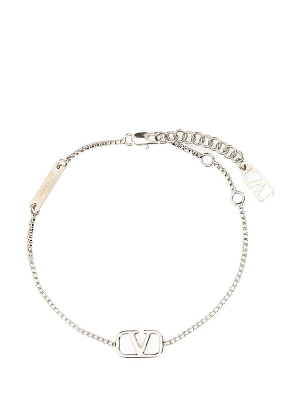 V Logo Metal Bracelet