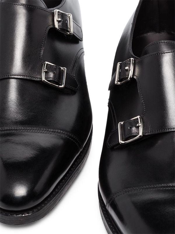 William
  Leather Monk Strap Shoes