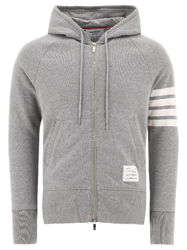 4-Bar Arm Cotton Hooded Zip-Up