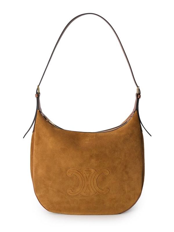 Heloise Triomphe Suede Large Shoulder Bag