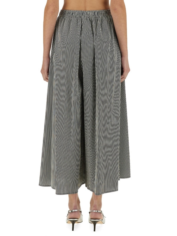 Stripe Cotton Silk Skirt