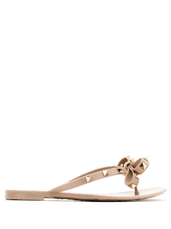 Rockstud Bow Pvc Flip-flops