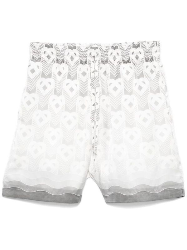 Gradient Printing Silk
  Shorts