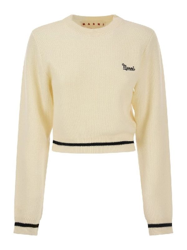 Chest Logo Wool Sweater