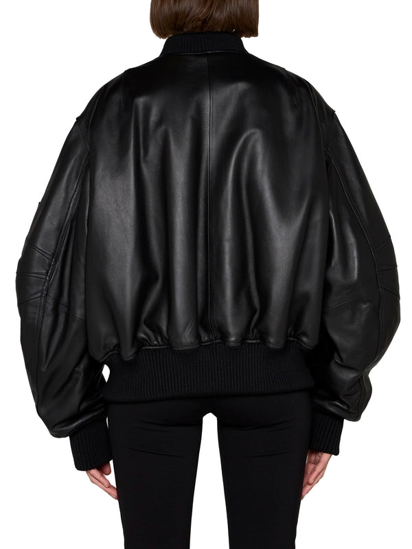 Anja Lambskin Bomber Jacket