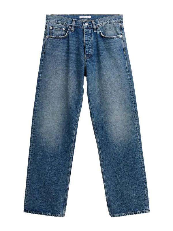 Loose‑Fit Vintage Blue Denim Pants