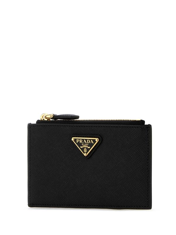 Triangle Logo Zip Card Wallet