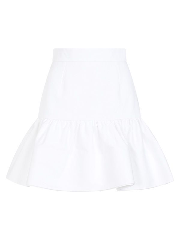 Ruffle Cotton Mini Skirt