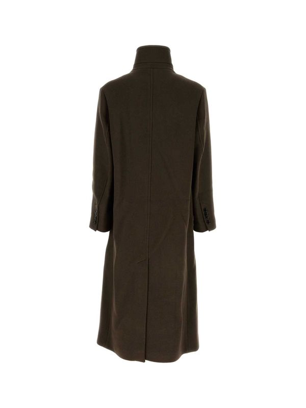 单排扣羊毛大衣