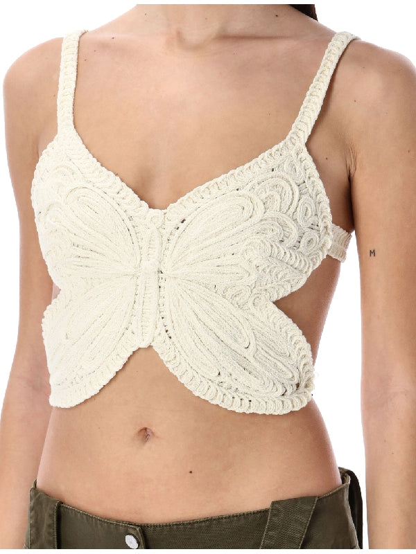 Butterfly Crochet Knit Vest