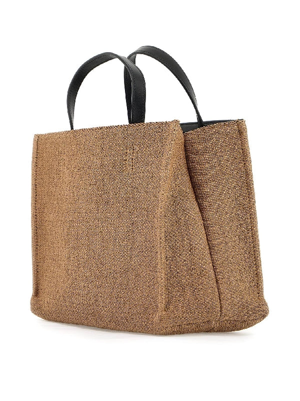 Venna Logo Raffia Tote Bag - Jente