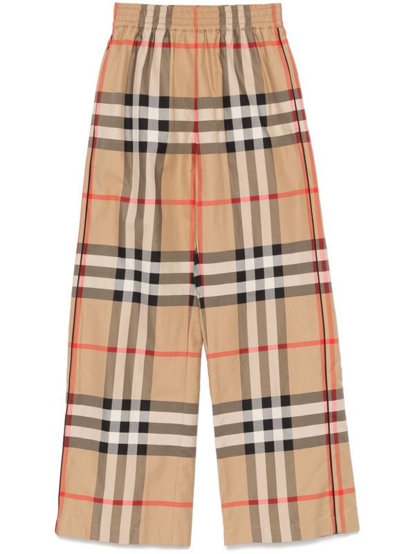 Vintage Check Cotton Pants
