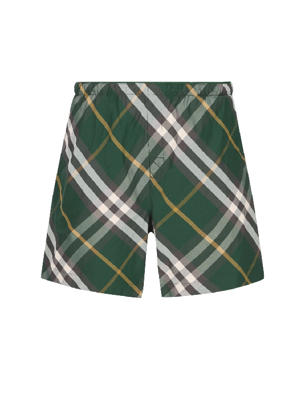 All-over Check Printed Swim Shorts