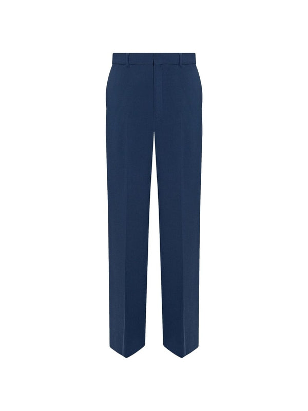 Straight Wool Blend Pants