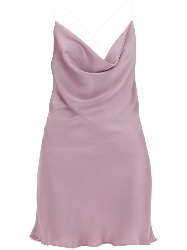 Drape Satin Slip Dress