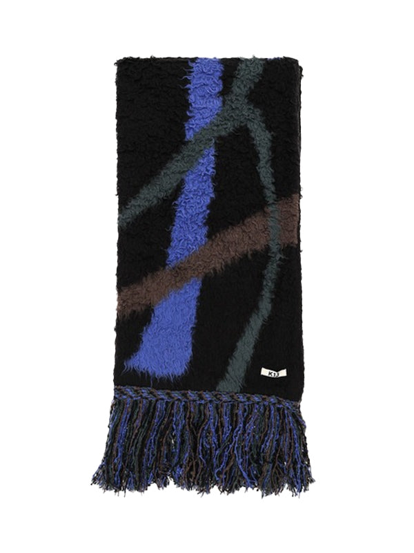 Jacquard Logo Black Muffler