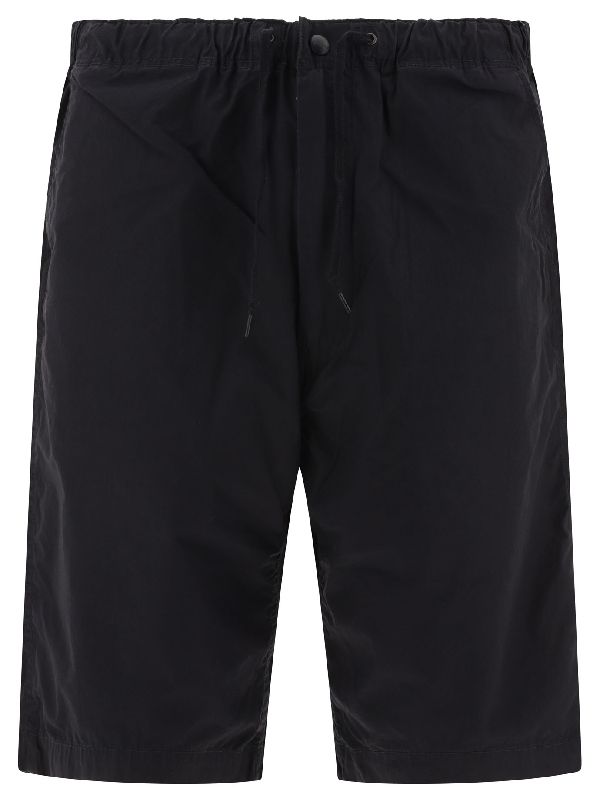 Drawstring Cotton Bermuda Shorts