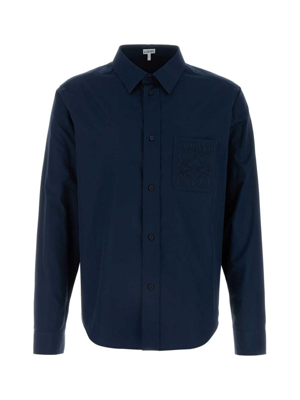 Anagram Logo Pocket Cotton Shirt