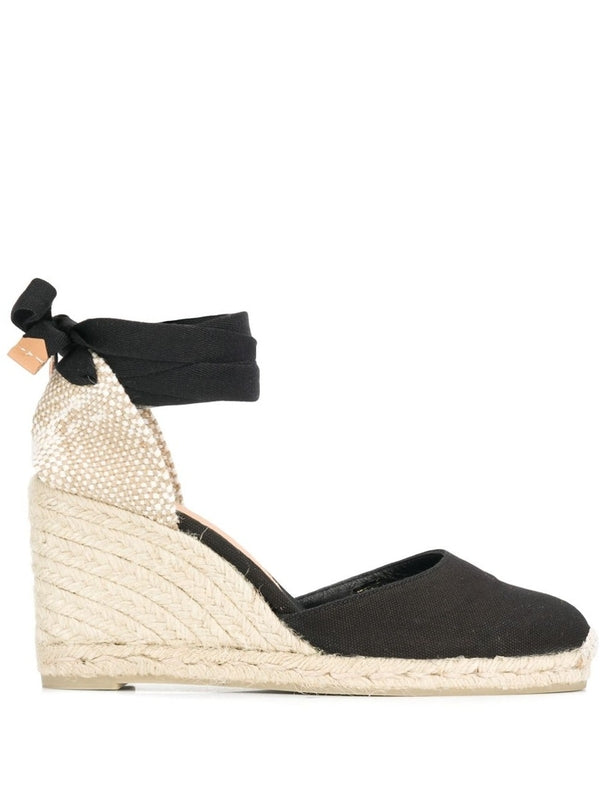 Castaner Black Wedge Sandals