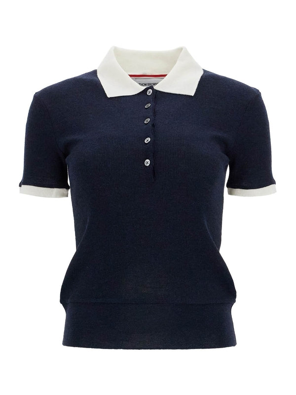 Wool Short Sleeve Polo Shirt