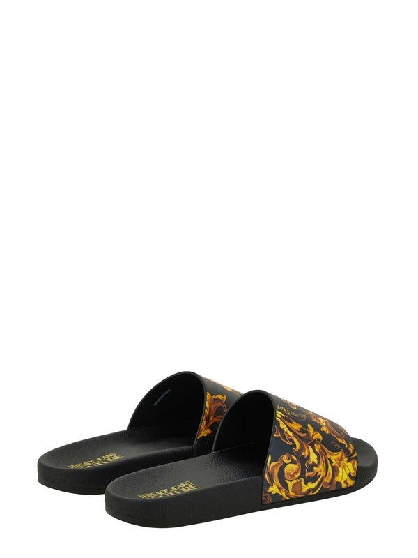 Versace Black Slides