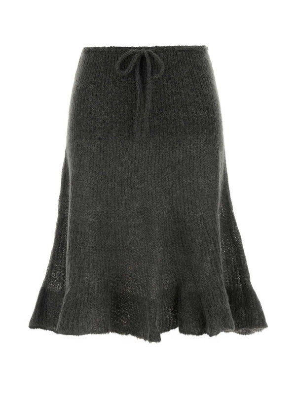 Fuzzy Mohair
  Blend Skirt