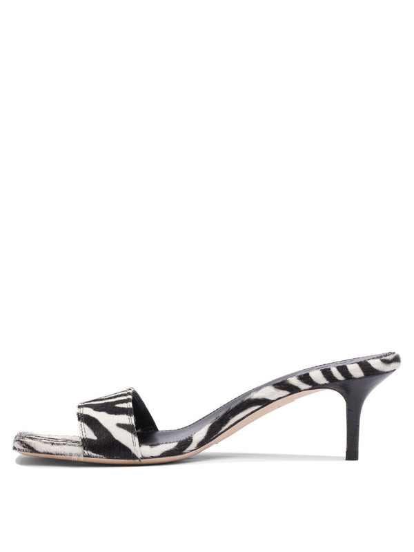 Aeyde Black White Sandal Heels