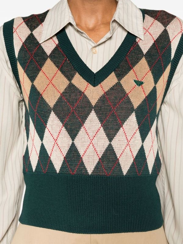 PRADA - Triangle Logo Wool Knit Vest - Jente