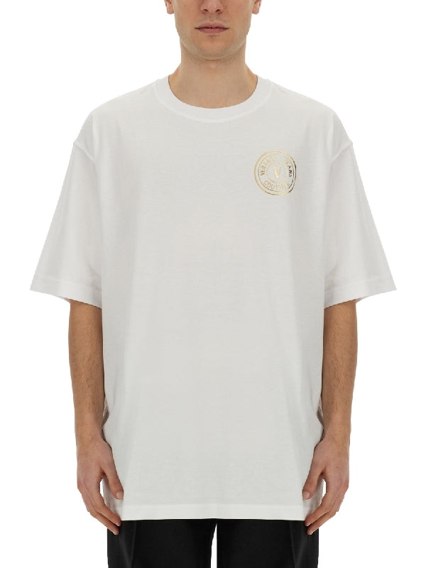 V Emblem Logo Oversized T-Shirt