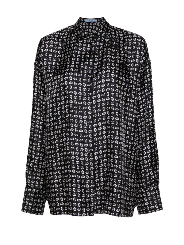 Allover Printed Silk Shirt