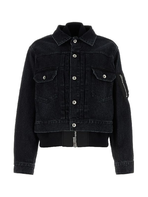 Bomber Layered Denim Jacket