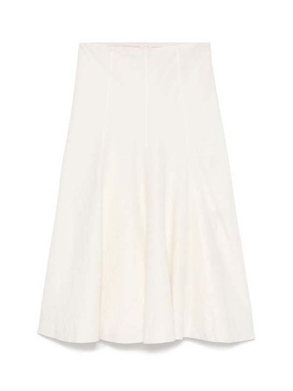 Lenno Flared Sil Cotton Skirt