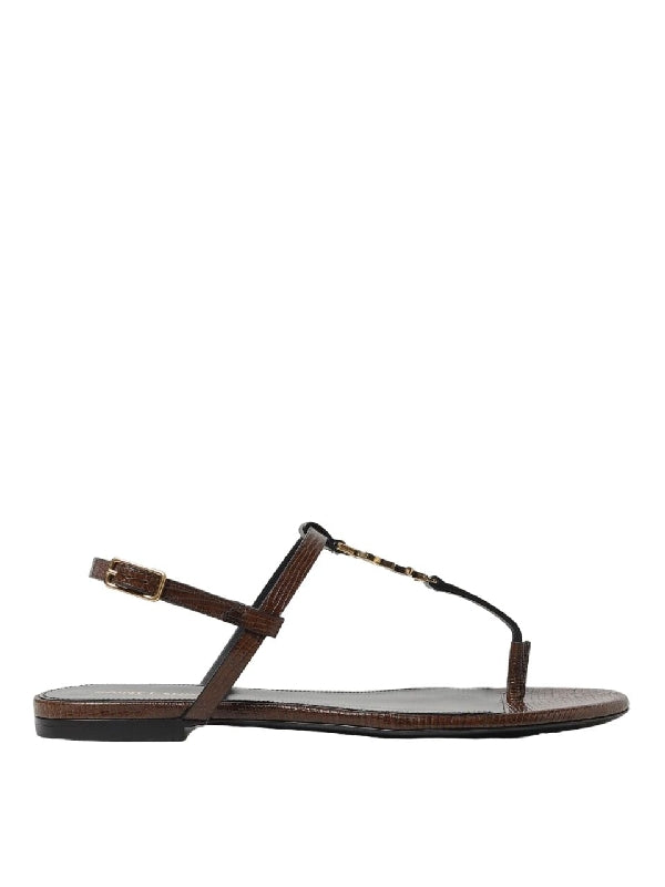 Metal Logo Flip-Flop Sandals