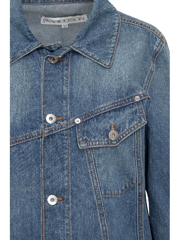 Logo Patch Twist Denim Jacket