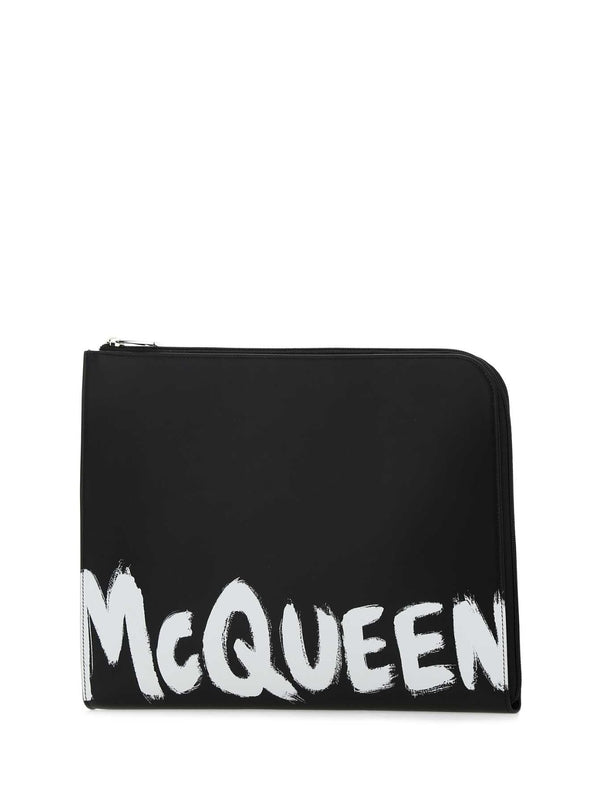Alexander Mcqueen Black Clutch Bags