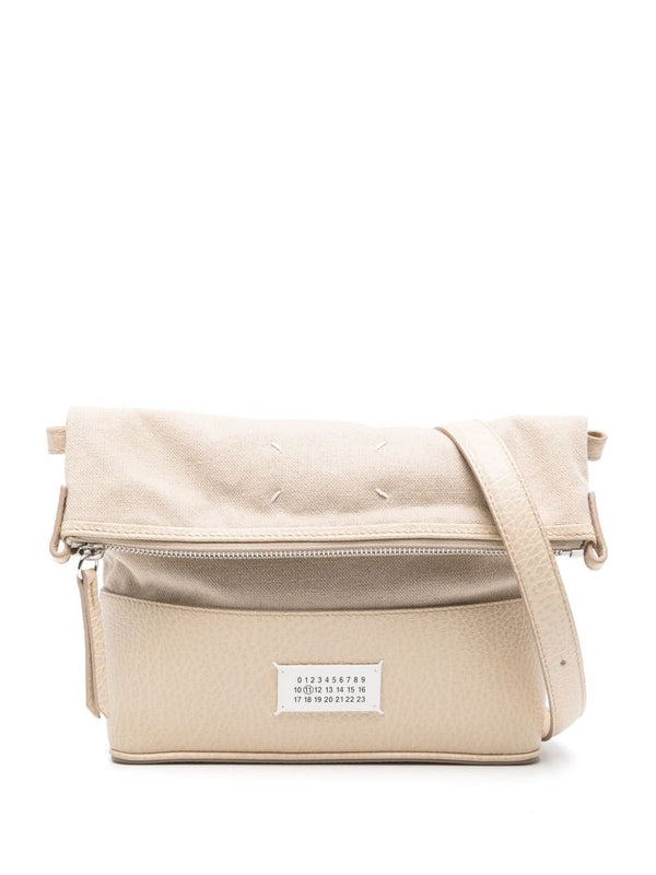 5ac Stitch Flap Cotton Shoulder Bag