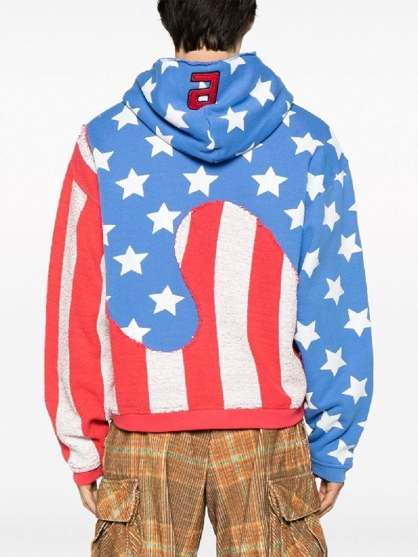 Flag Printing Cotton Hoodie