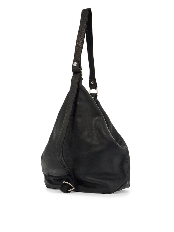 BK2 Black Leather Crossbody Bag