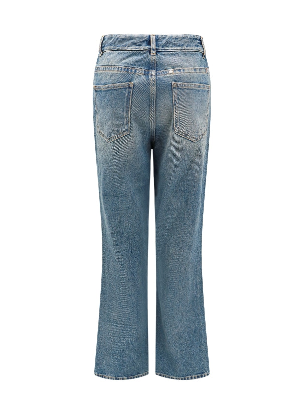 4G Chain Bootcut Denim Pants