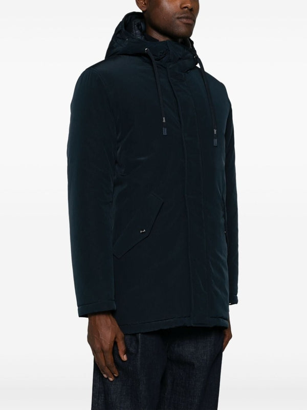 Drawstring Nylon Hooded Parka