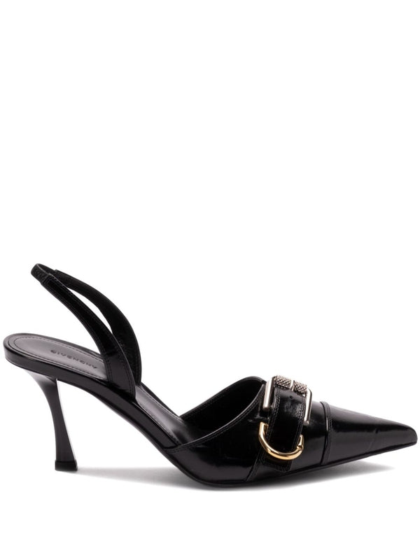 Bois Logo Buckle Strap Slingback Heels