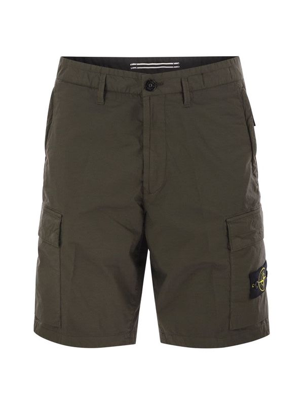 Wappen Patch Cotton Cargo Shorts
