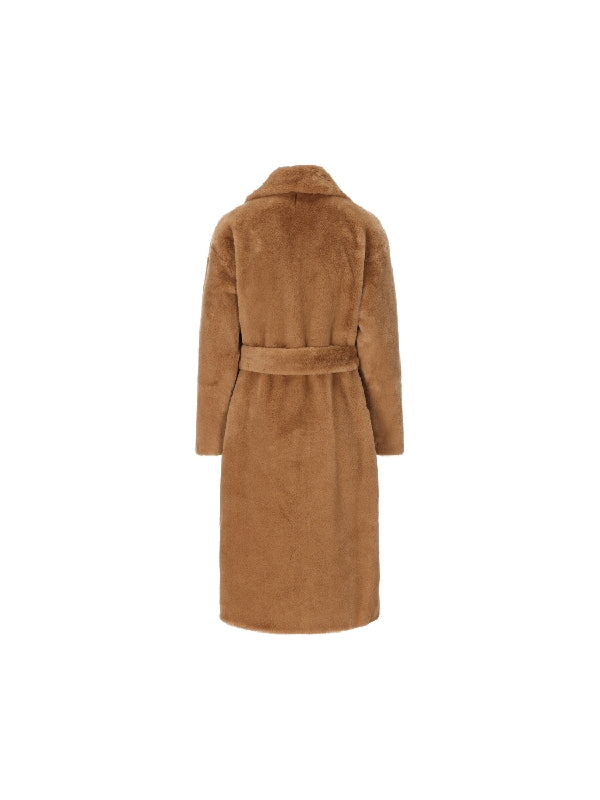 Belted Shearling Coat